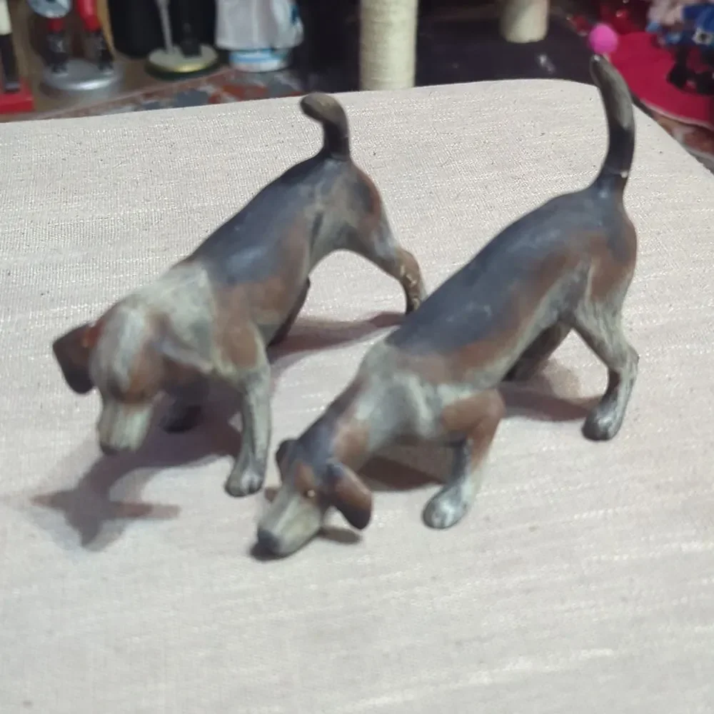 Vintage Porcelain fox hound Dog Figurines‎ Made In Japan